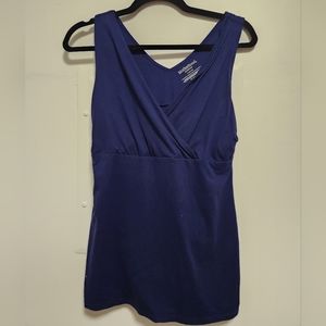 EUC MOTHERHOOD Maternity size medium blue nursing tank summertime med